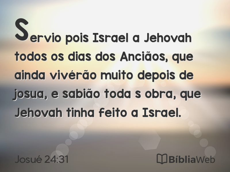 Josué 24:31 em imagem para compartilhar