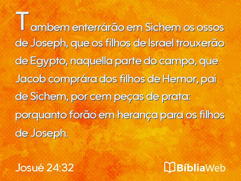 Josué 24:32 em imagem para compartilhar