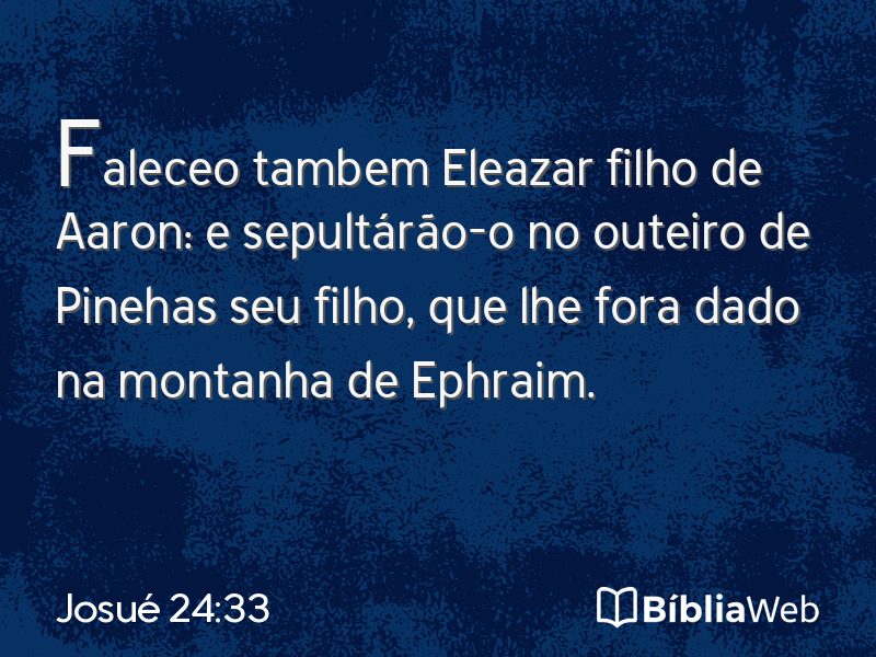 Josué 24:33 em imagem para compartilhar
