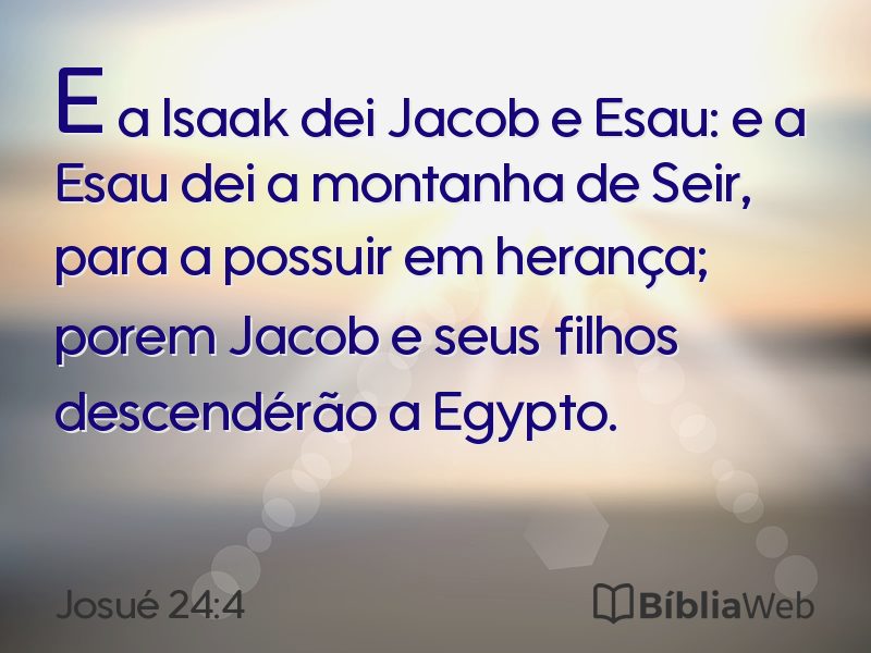 Josué 24:4 em imagem para compartilhar