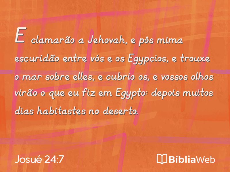 Josué 24:7 em imagem para compartilhar
