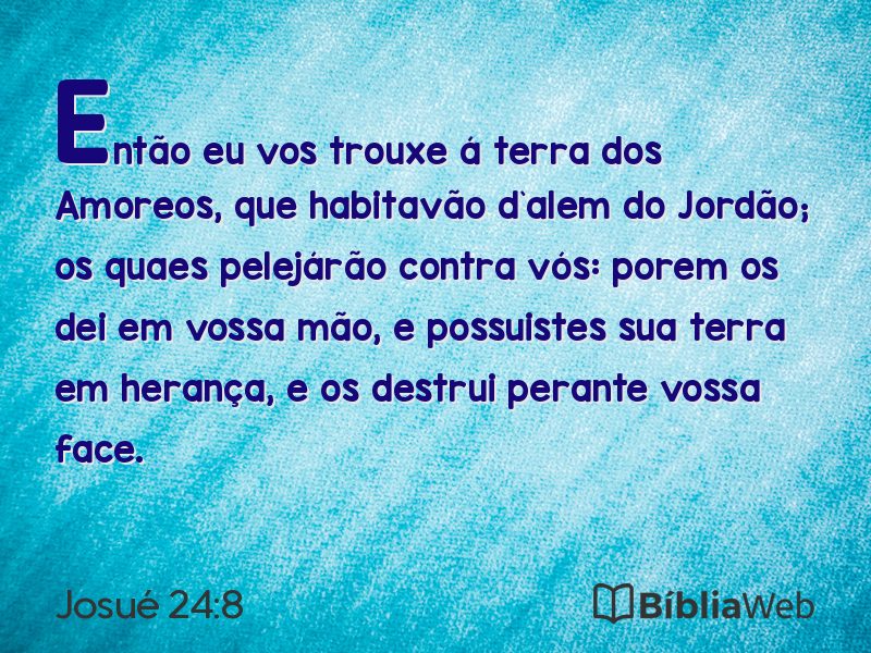 Josué 24:8 em imagem para compartilhar