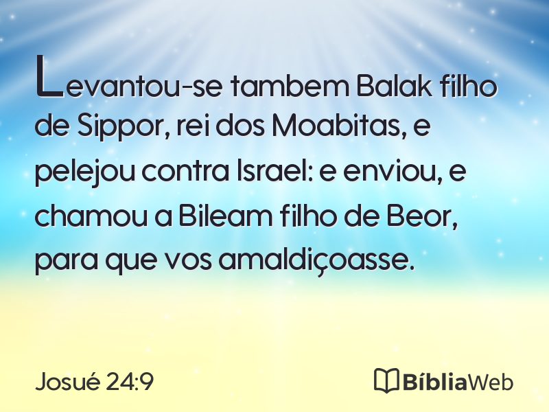 Josué 24:9 em imagem para compartilhar