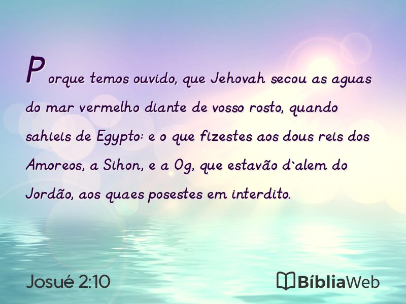 Josué 2:10 em imagem para compartilhar
