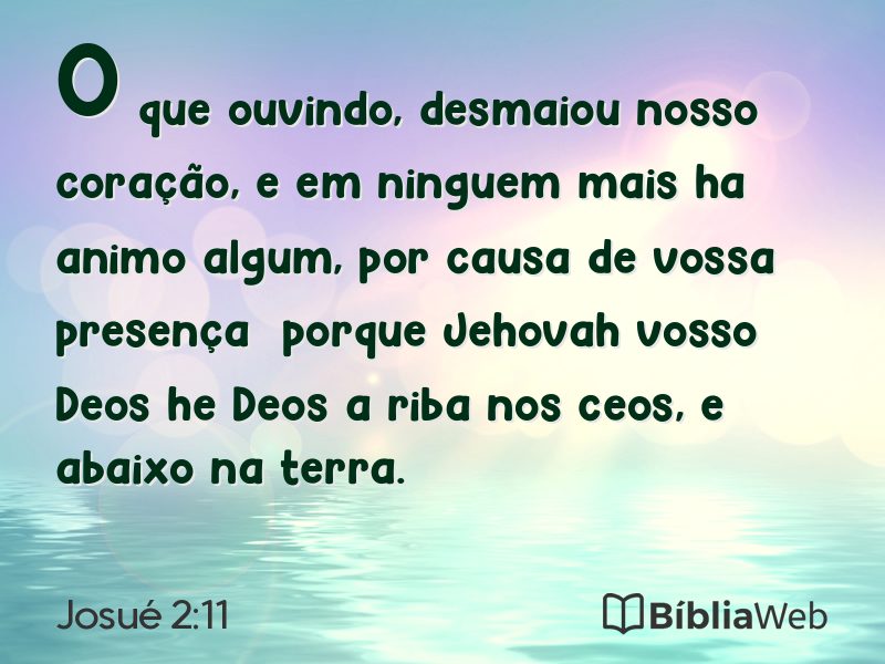 Josué 2:11 em imagem para compartilhar