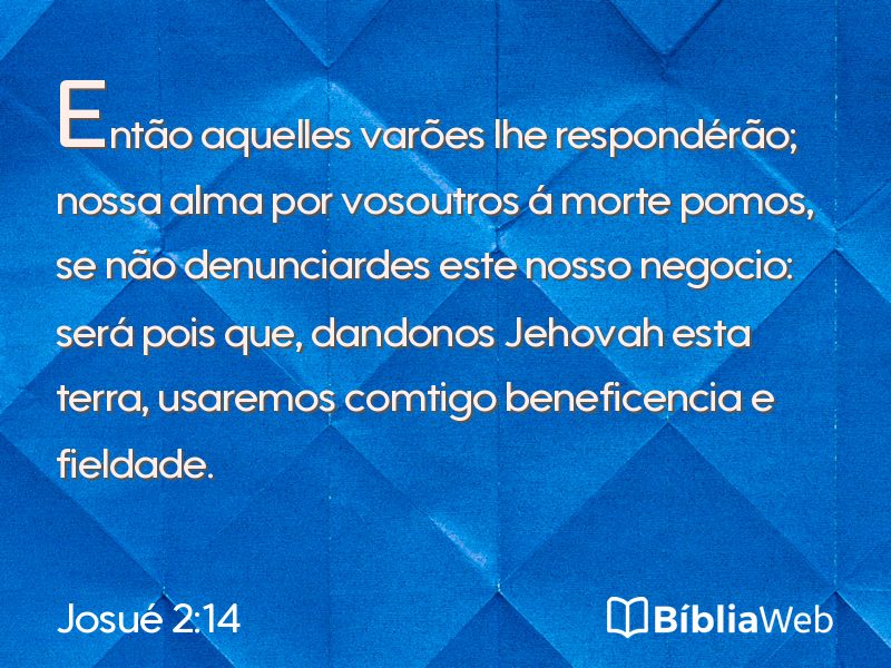 Josué 2:14 em imagem para compartilhar