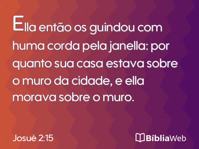 Josué 2:15 em imagem para compartilhar