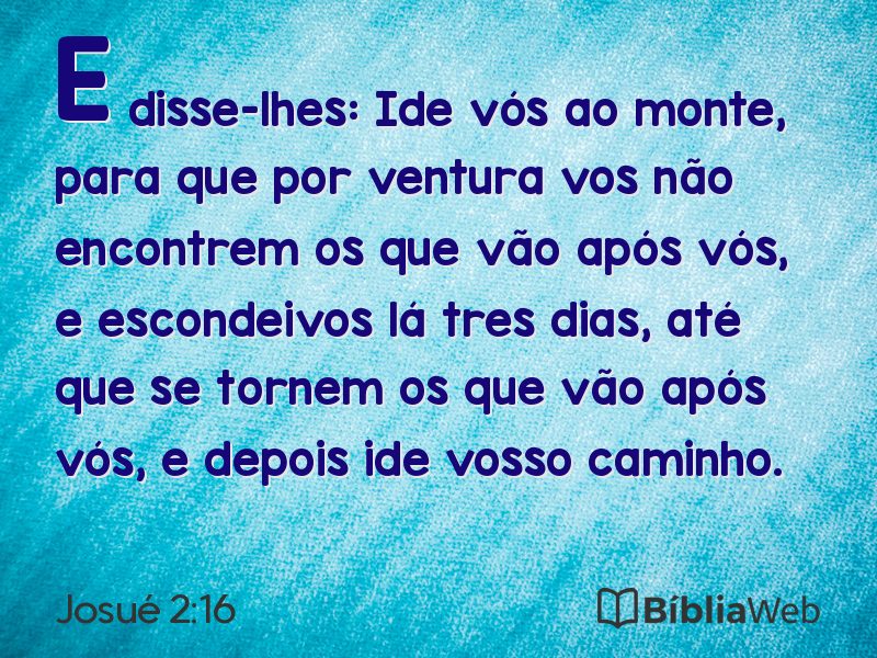 Josué 2:16 em imagem para compartilhar