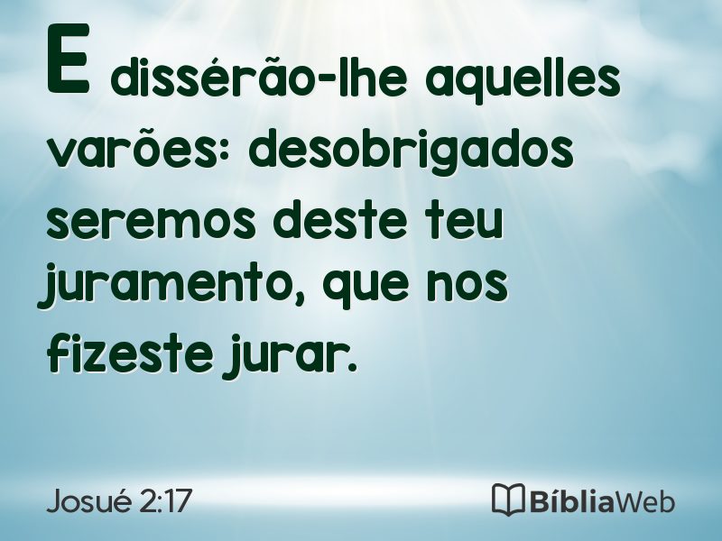 Josué 2:17 em imagem para compartilhar