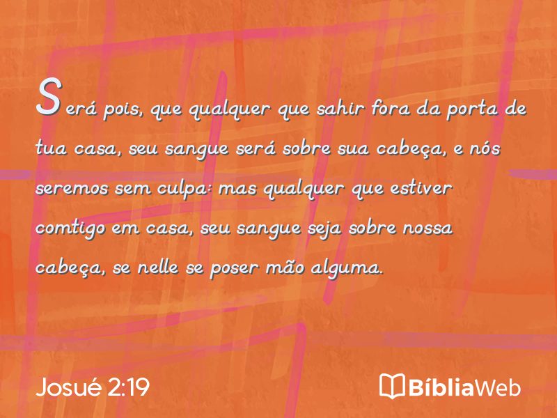 Josué 2:19 em imagem para compartilhar