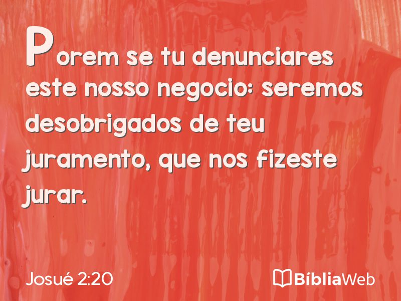 Josué 2:20 em imagem para compartilhar