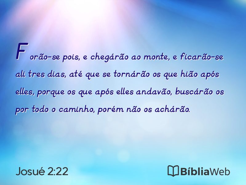 Josué 2:22 em imagem para compartilhar