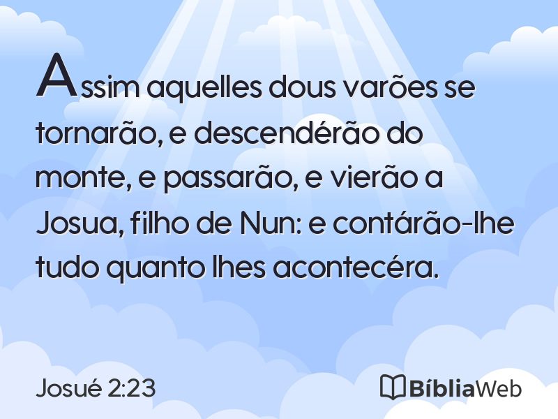 Josué 2:23 em imagem para compartilhar