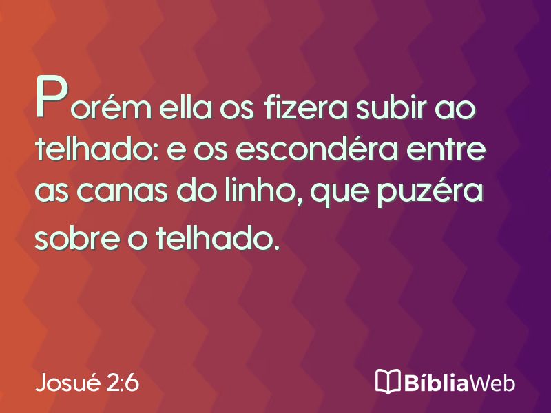 Josué 2:6 em imagem para compartilhar