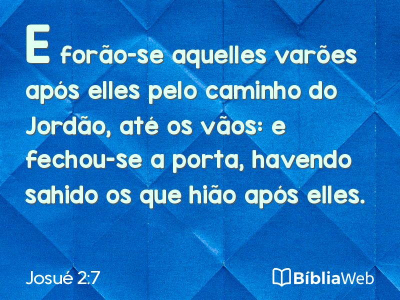 Josué 2:7 em imagem para compartilhar