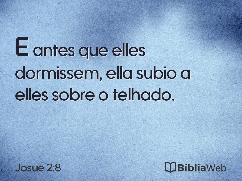 Josué 2:8 em imagem para compartilhar
