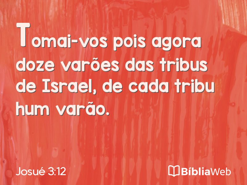 Josué 3:12 em imagem para compartilhar