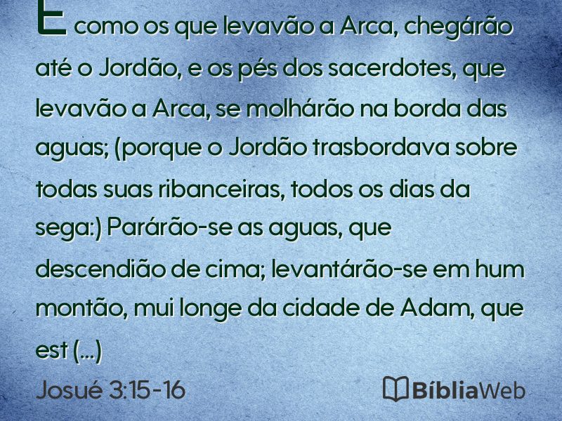 Josué 3:15-16 em imagem para compartilhar