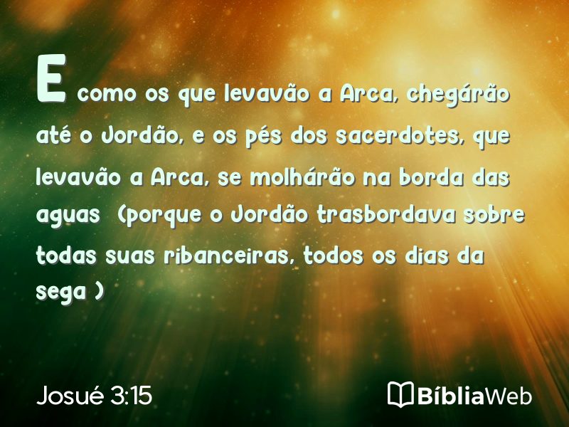 Josué 3:15 em imagem para compartilhar