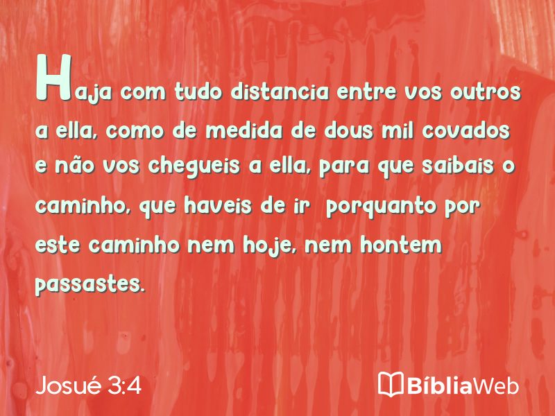 Josué 3:4 em imagem para compartilhar