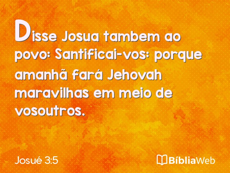 Josué 3:5 em imagem para compartilhar