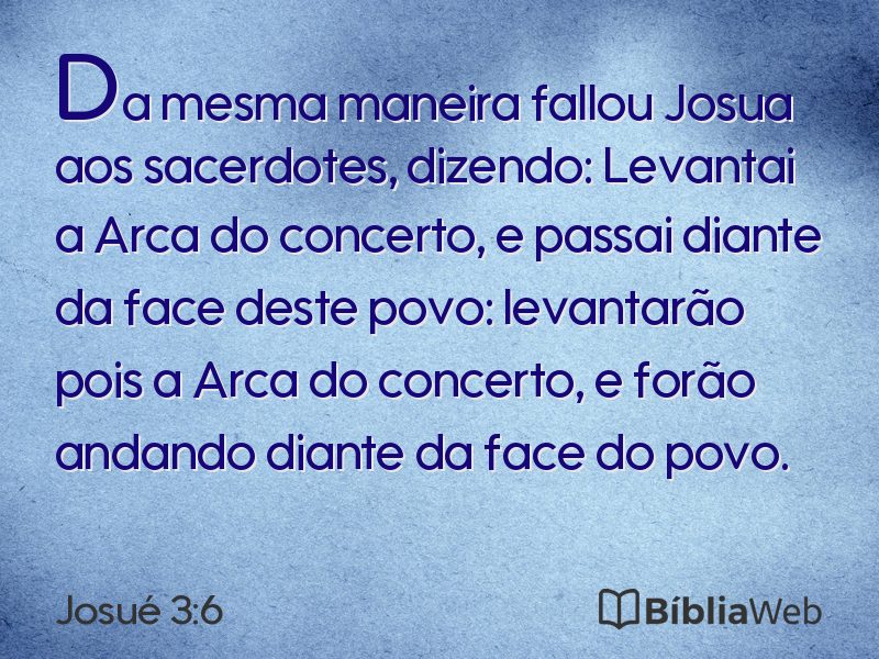 Josué 3:6 em imagem para compartilhar
