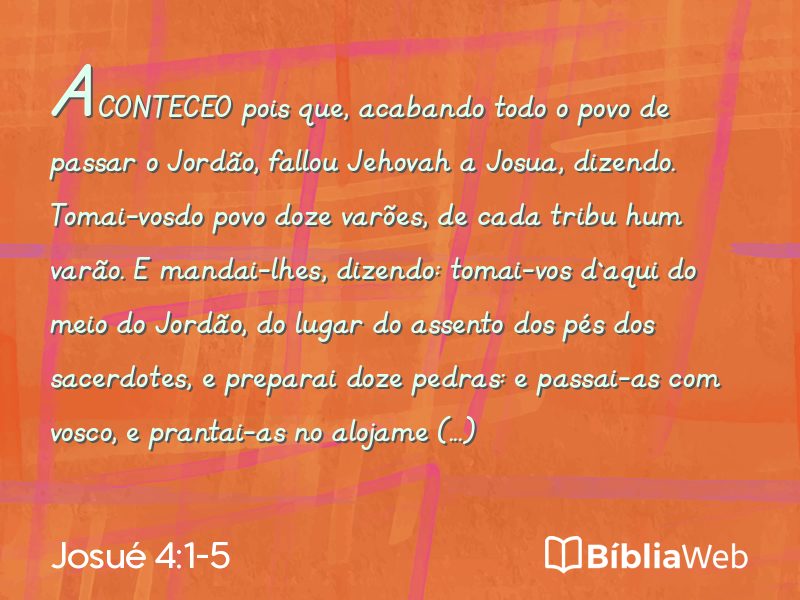 Josué 4:1-5 em imagem para compartilhar