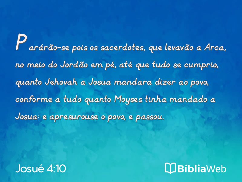 Josué 4:10 em imagem para compartilhar