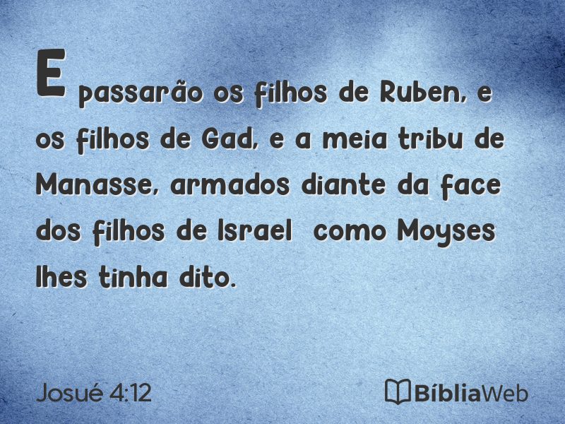 Josué 4:12 em imagem para compartilhar