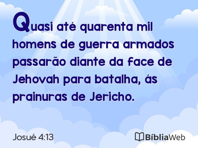 Josué 4:13 em imagem para compartilhar