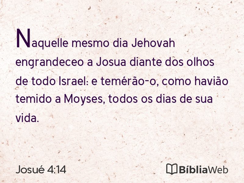 Josué 4:14 em imagem para compartilhar