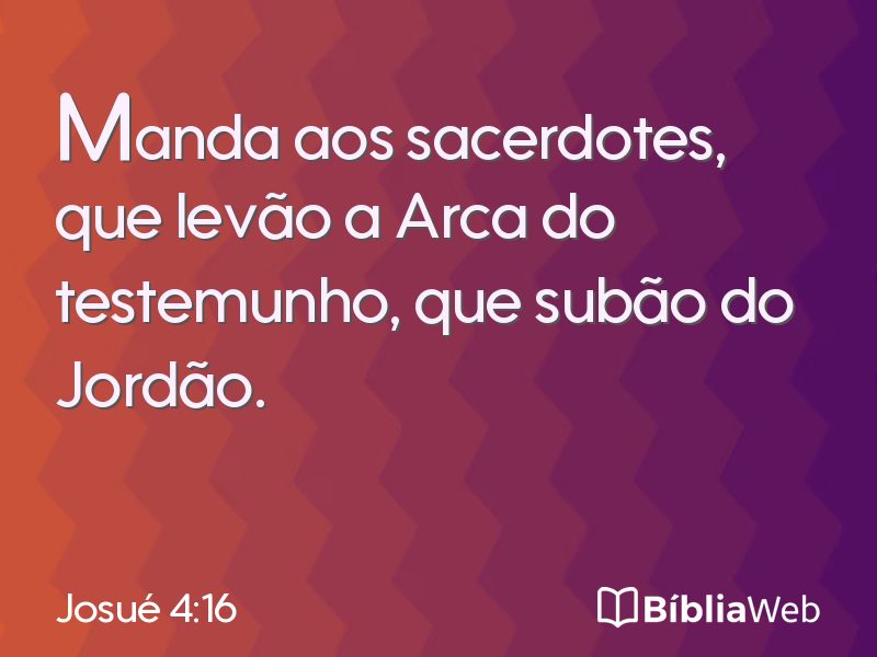 Josué 4:16 em imagem para compartilhar