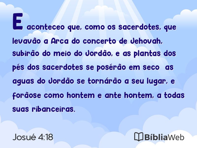 Josué 4:18 em imagem para compartilhar