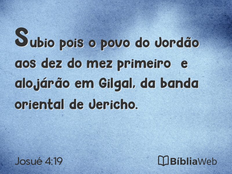 Josué 4:19 em imagem para compartilhar