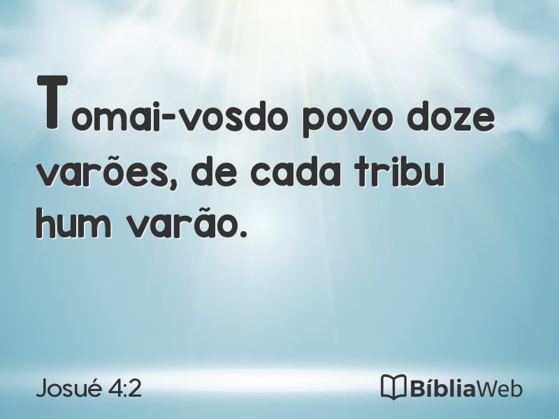Josué 4:2 em imagem para compartilhar