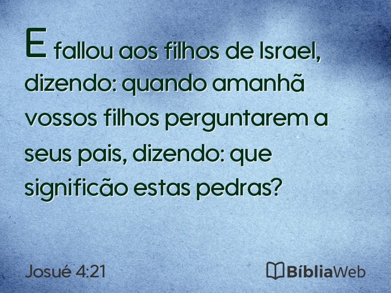 Josué 4:21 em imagem para compartilhar