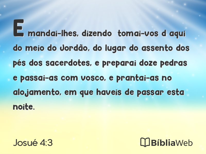 Josué 4:3 em imagem para compartilhar