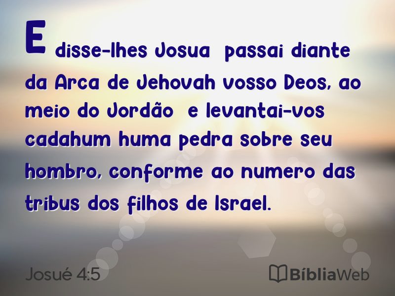 Josué 4:5 em imagem para compartilhar