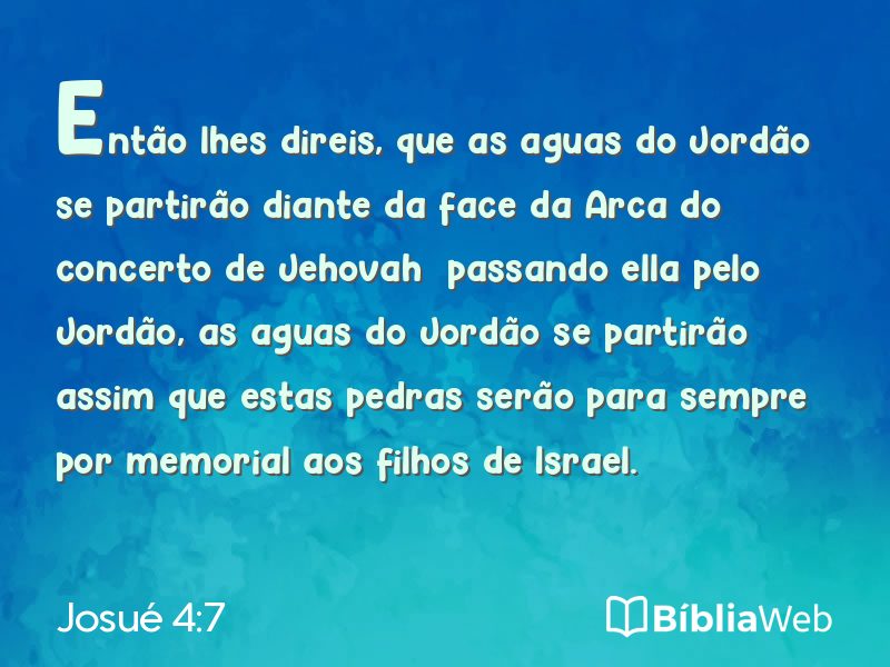 Josué 4:7 em imagem para compartilhar