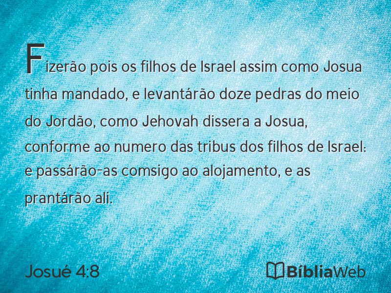 Josué 4:8 em imagem para compartilhar