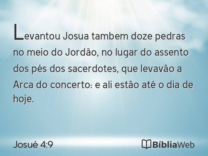 Josué 4:9 em imagem para compartilhar