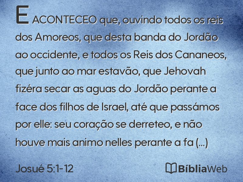 Josué 5:1-12 em imagem para compartilhar