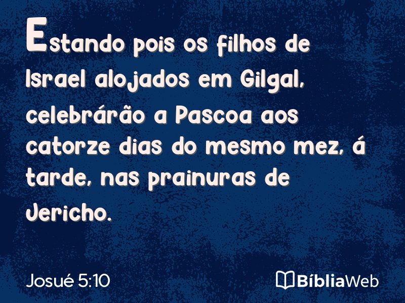 Josué 5:10 em imagem para compartilhar