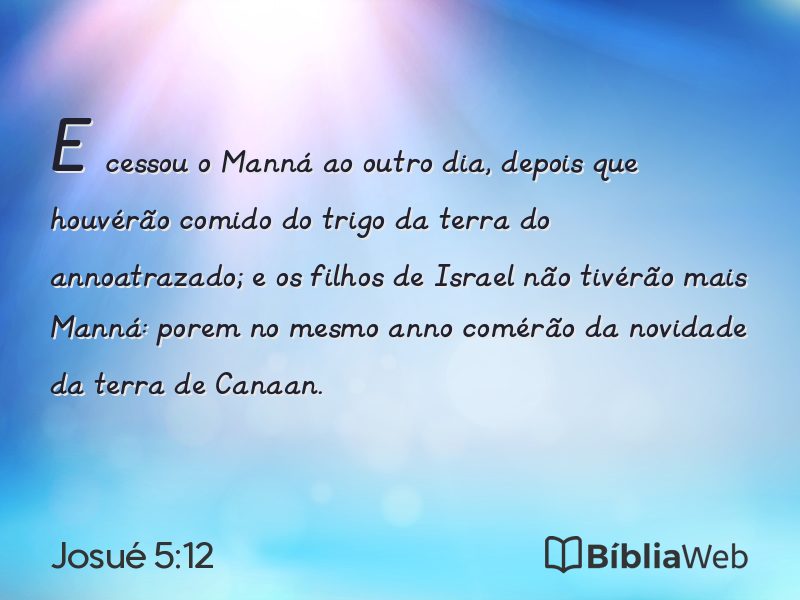 Josué 5:12 em imagem para compartilhar
