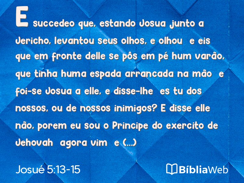 Josué 5:13-15 em imagem para compartilhar