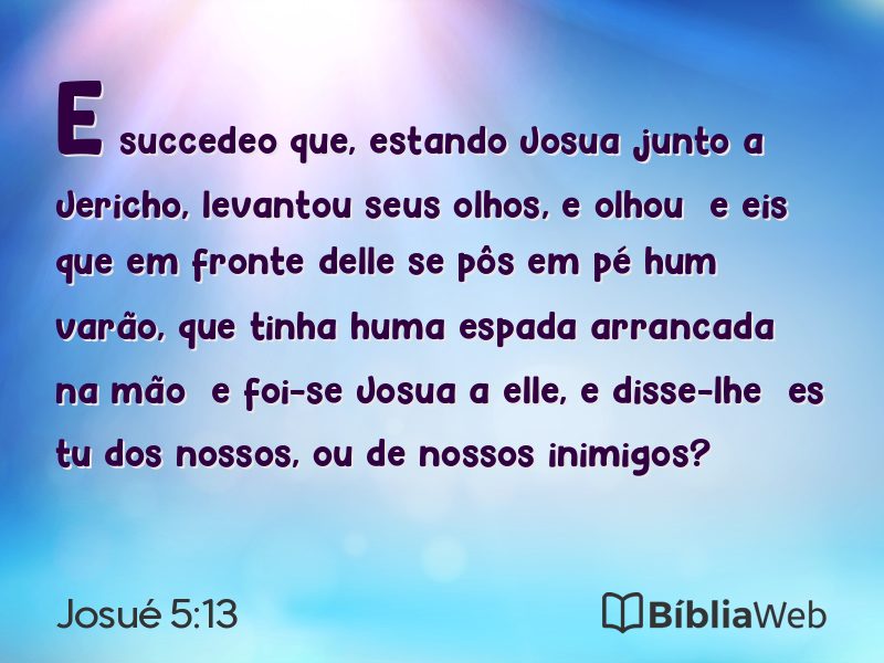 Josué 5:13 em imagem para compartilhar
