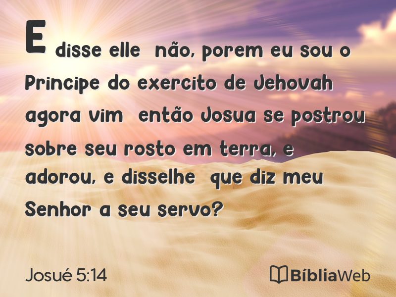 Josué 5:14 em imagem para compartilhar