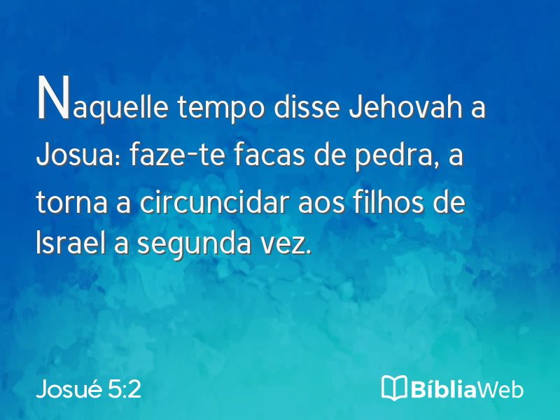 Josué 5:2 em imagem para compartilhar