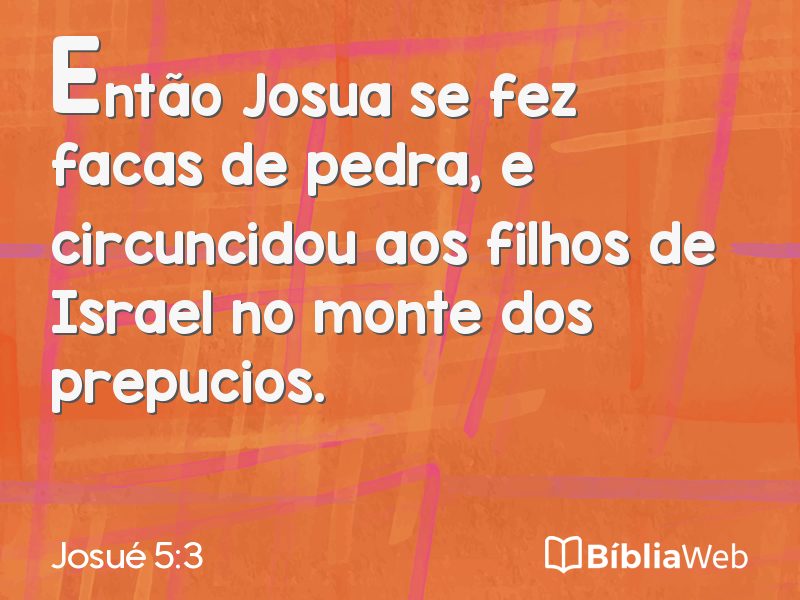 Josué 5:3 em imagem para compartilhar