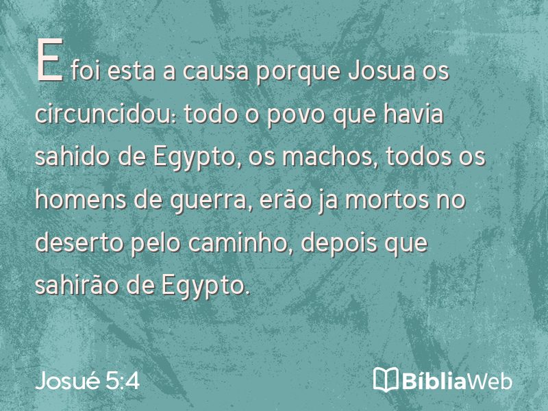 Josué 5:4 em imagem para compartilhar